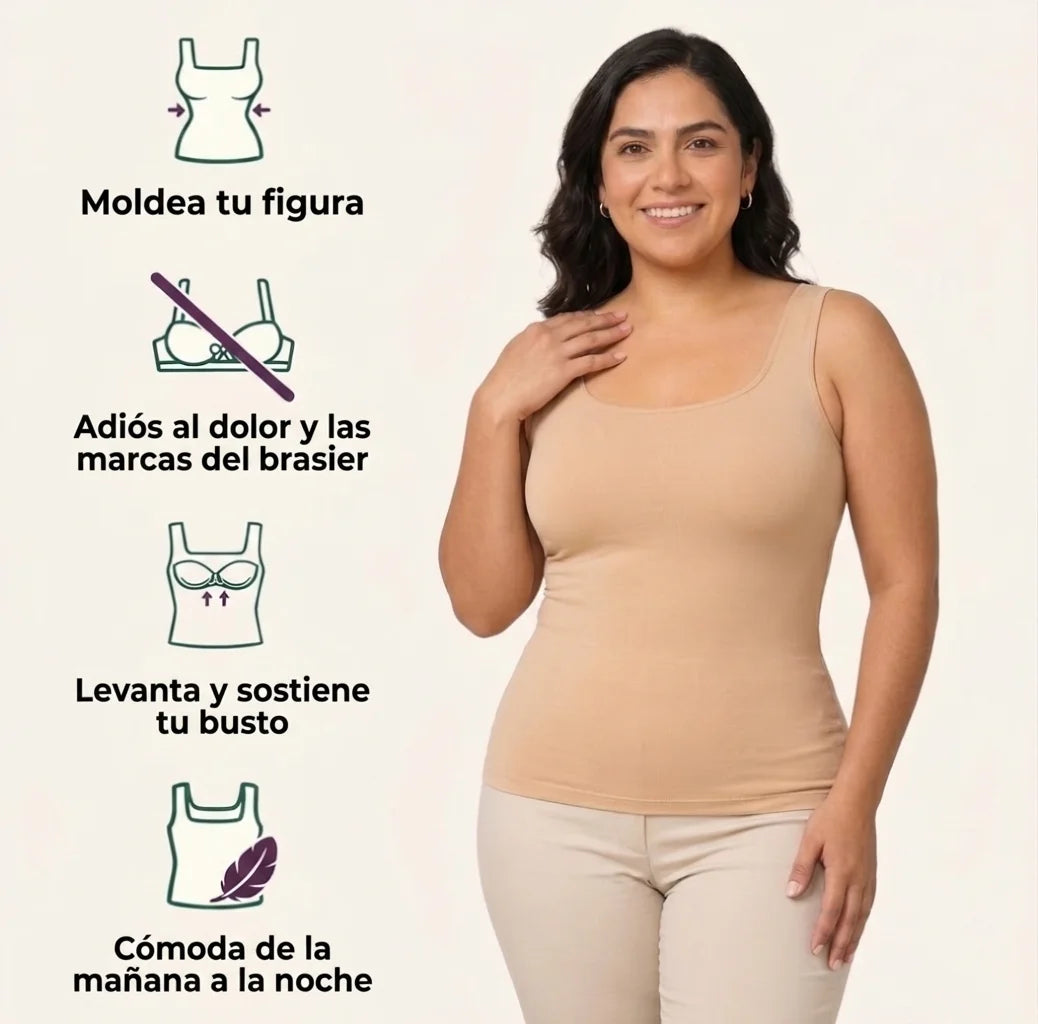 Blusa Moldeadora con Bra Integrado - EVOLEX