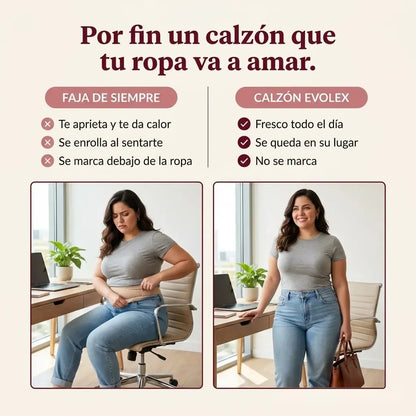 Calzón moldeador de cintura alta, control de abdomen sin costuras - EVOLEX
