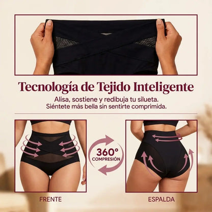 Calzón moldeador de cintura alta, control de abdomen sin costuras - EVOLEX
